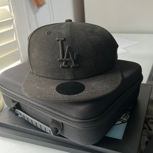 Full Black Los Angeles dodgers hat